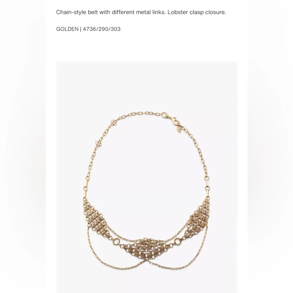 Zara Gold Chain Waist Belt